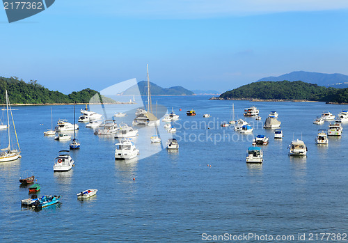 Image of yacht in bay