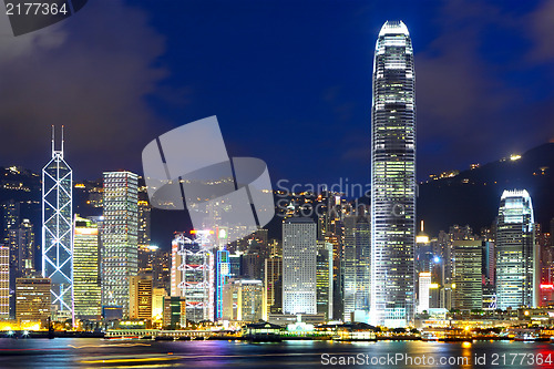 Image of Hong Kong city at night