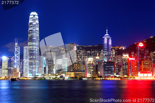 Image of Hong Kong city at night