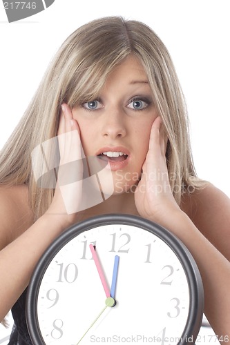 Image of woman with clock