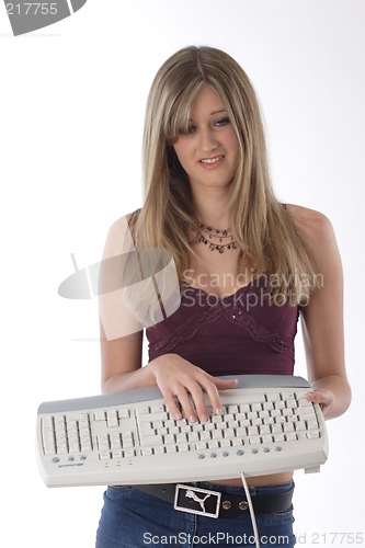 Image of Woman with keyboard