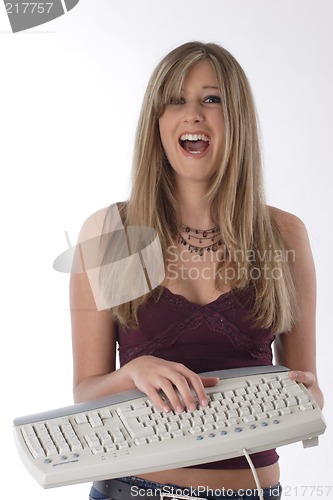 Image of Woman with keyboard