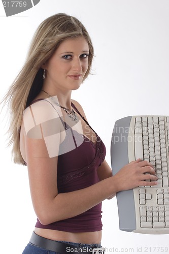 Image of Woman with keyboard