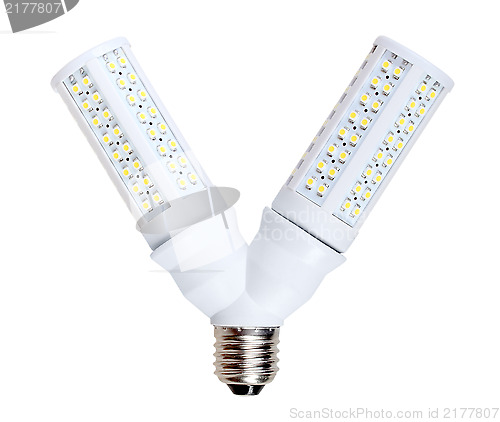 Image of LED-lamps in V-form splitter