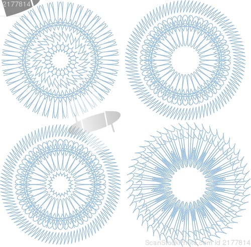 Image of guilloche pattern for currency, certificate or diplomas