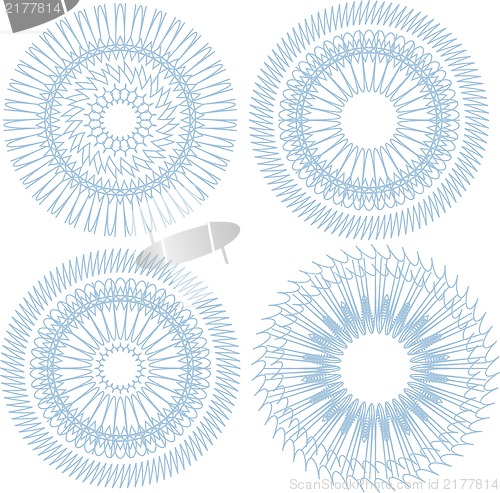 Image of guilloche pattern for currency, certificate or diplomas