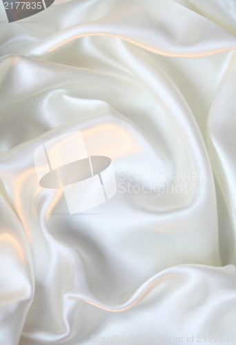 Image of Smooth elegant white silk as background