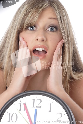 Image of woman with clock