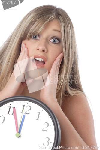 Image of woman with clock