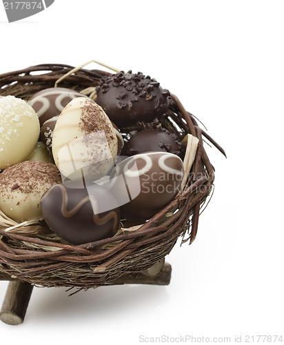 Image of Chocolate Eggs In A Nest