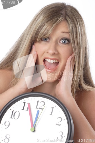 Image of woman with clock