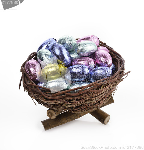 Image of Chocolate Eggs In A Nest