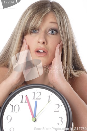 Image of woman with clock