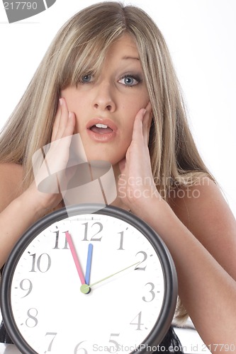 Image of woman with clock