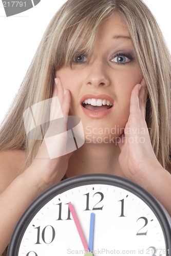 Image of woman with clock