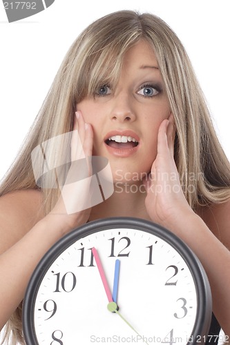 Image of woman with clock