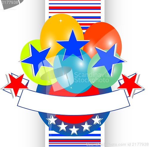 Image of Abstract Usa independence background with copyspace on the stripes