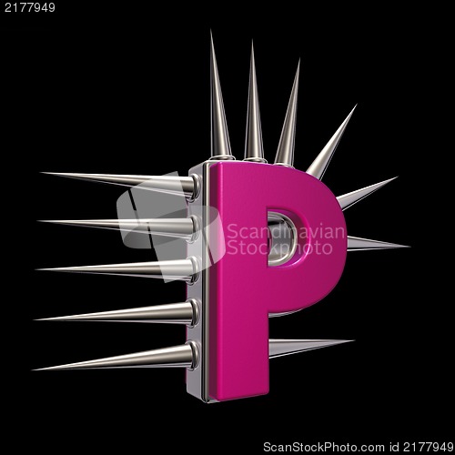 Image of prickles letter p