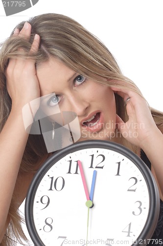 Image of woman with clock