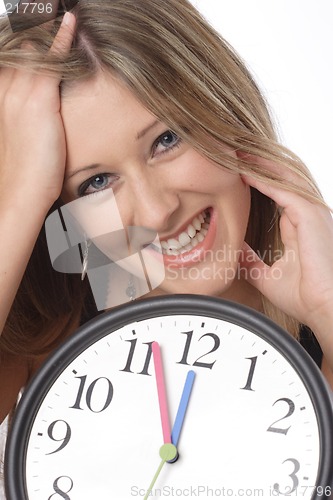 Image of woman with clock