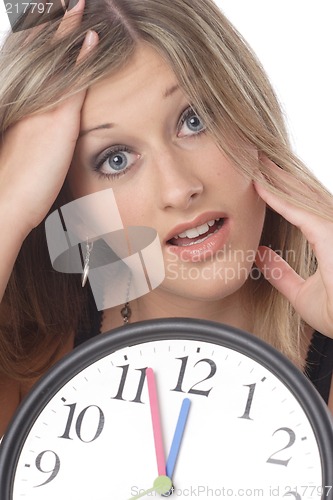 Image of woman with clock