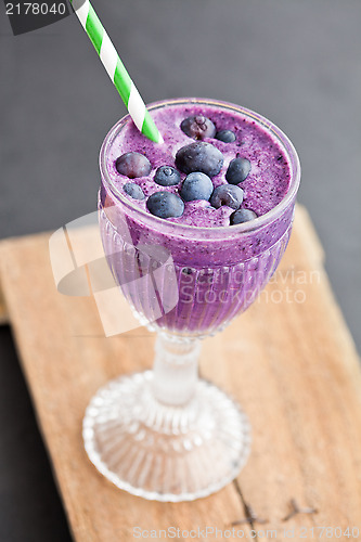 Image of Blueberry milk smoothie