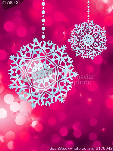 Image of Christmas background with snowflakes. EPS 8