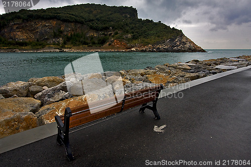 Image of water coastline bench 