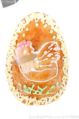 Image of easter egg gingerbread on white