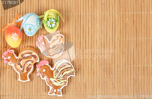 Image of Easter gingerbreads and painted egg