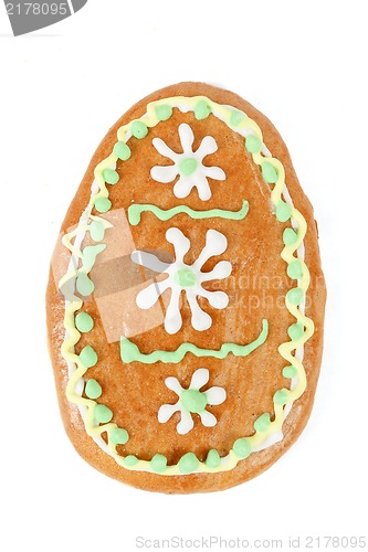 Image of easter egg gingerbread on white