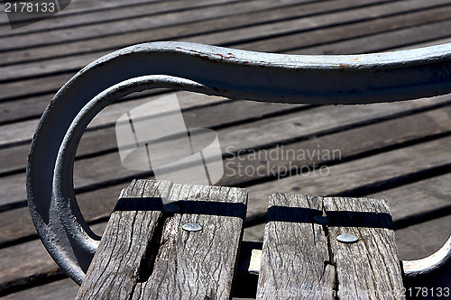 Image of harbor  bench and summer 