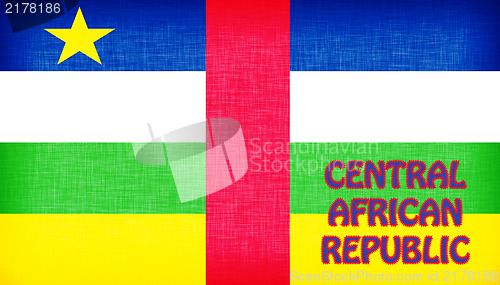 Image of Flag of the Central African Republic stitched with letters