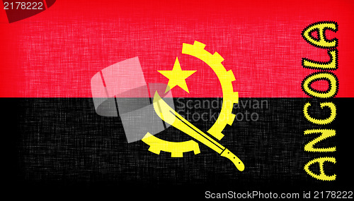 Image of Flag of Angola stitched with letters