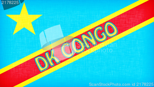 Image of Flag of Congo stitched with letters