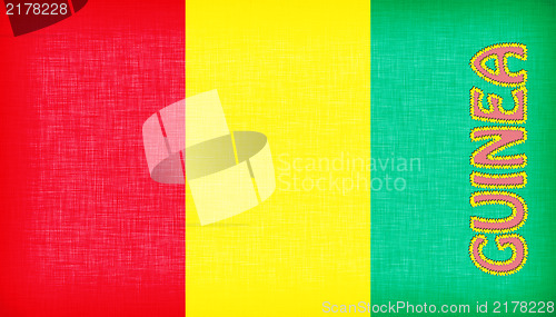 Image of Flag of Guinea stitched with letters