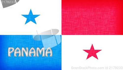 Image of Flag of Panama stitched with letters