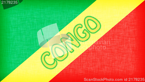 Image of Flag of Congo stitched with letters