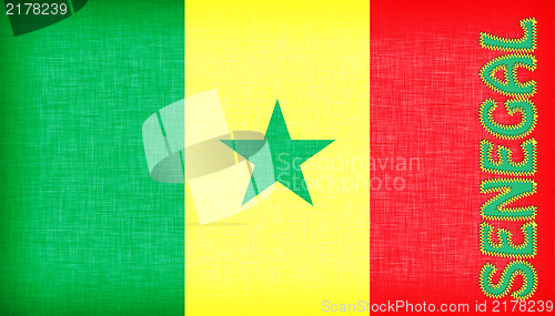 Image of Flag of Senegal stitched with letters