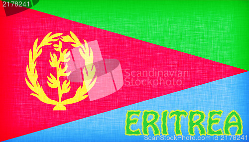 Image of Flag of Eritrea stitched with letters