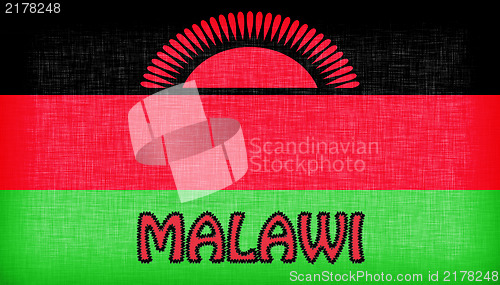 Image of Flag of Malawi stitched with letters