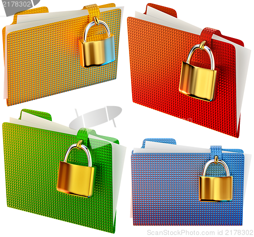 Image of set of folders with locks