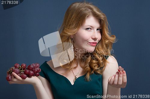 Image of Beutiful young woman  with red hairs