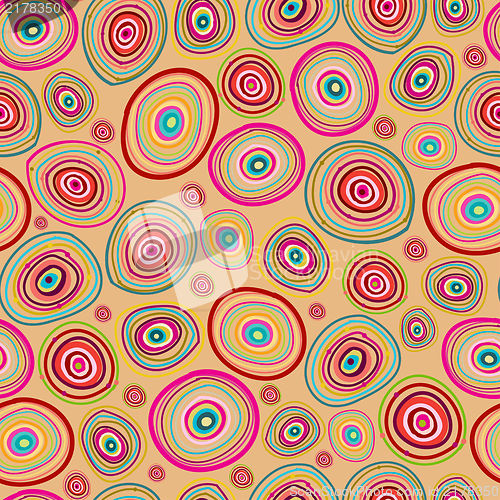 Image of Seamless circles hand-drawn pattern