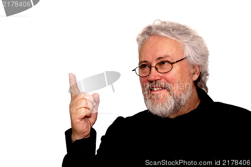 Image of Senior is pointing