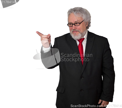 Image of Senior is pointing