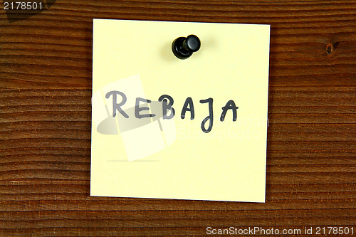 Image of Sale in Spanish - rebaja