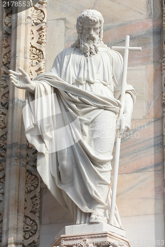 Image of Saint sculpture in Milan Cathedral