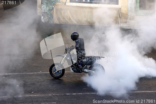 Image of Biker performing stunt