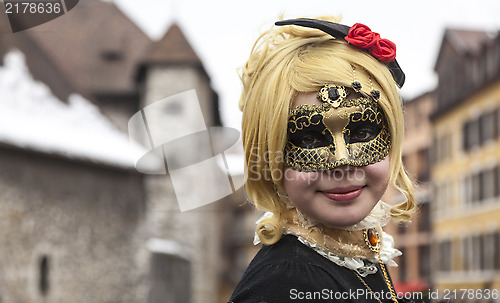 Image of Portrait of a Girl in Mask